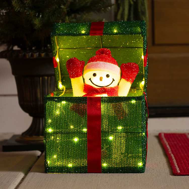 Pre-Lit Animated Snowman in Present Outdoor Décor at Kirkland's