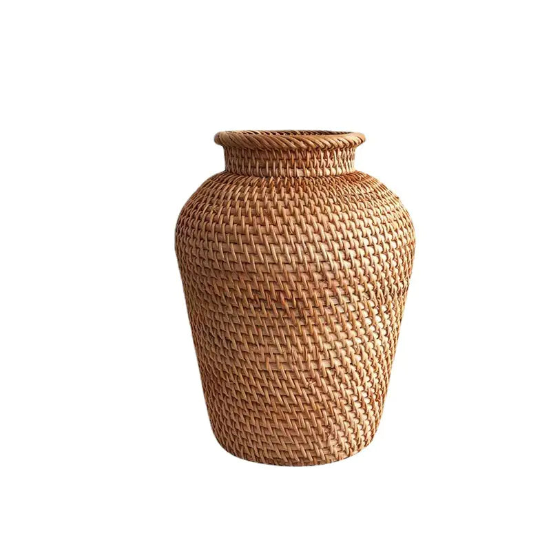 Vietnamese Handwoven Rattan Vase for Home Decor