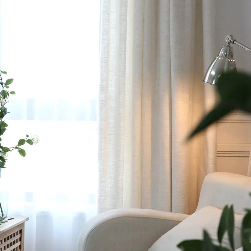 Custom Cotton Linen Curtains - Minimalist and Fresh Styles
