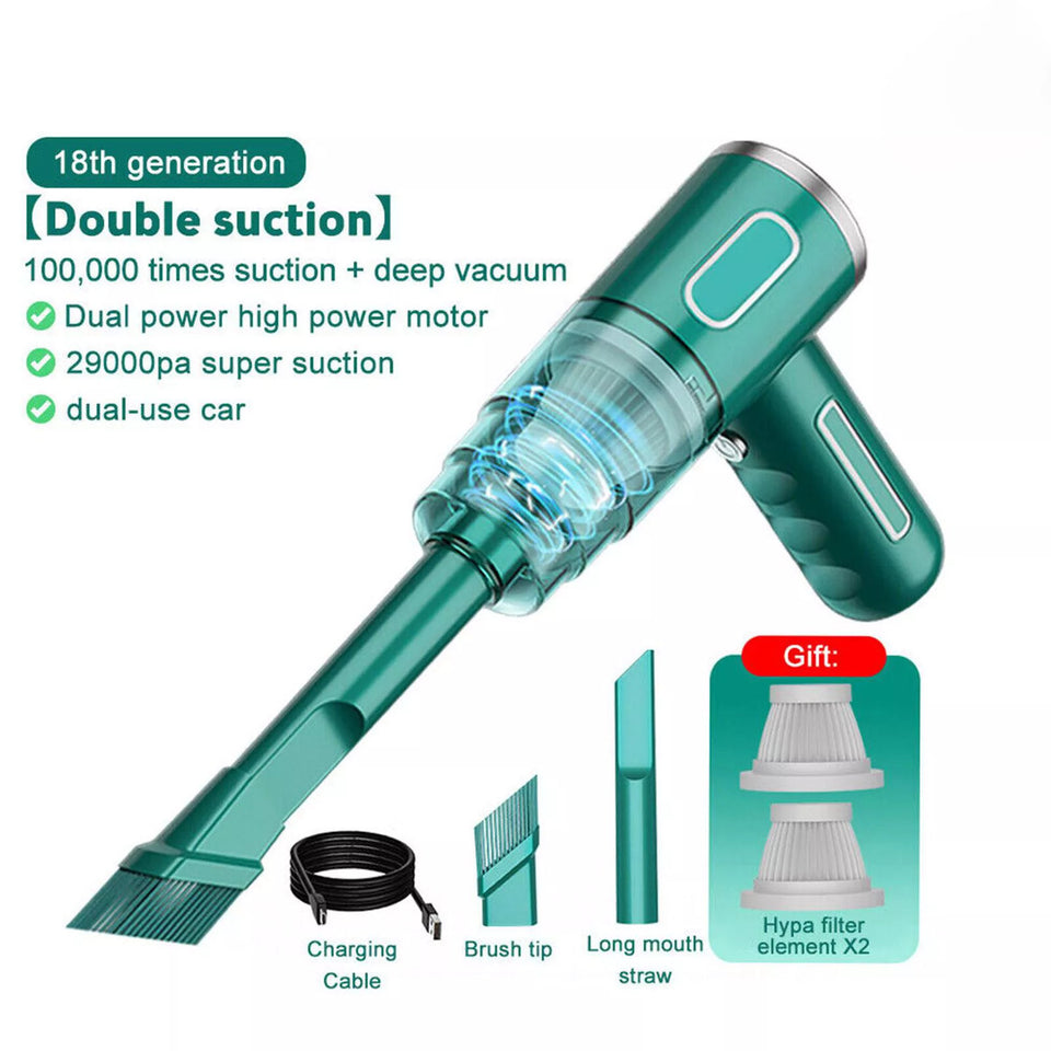 Cordless Hand-Held Vacuum Cleaner Mini Portable Car Auto Home Wireless Handheld Vacuum Cordless.