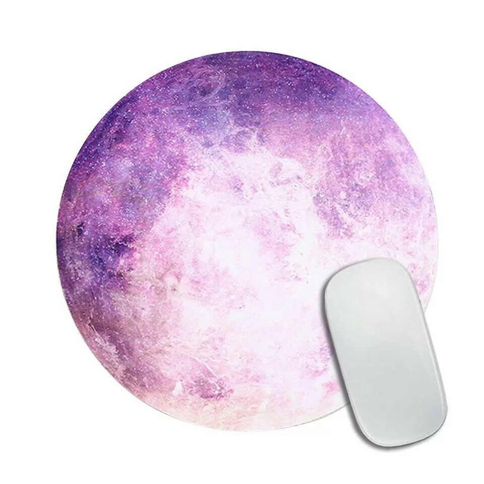 Space Round Mouse Pad PC Gaming Non Slip Mice Mat