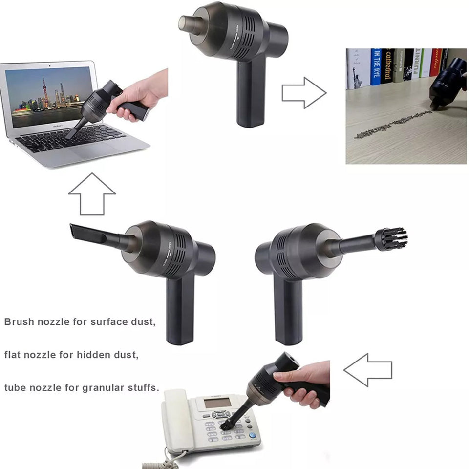 Portable Cordless Electric Air Duster Keyboard PC Car Cleaner Tool