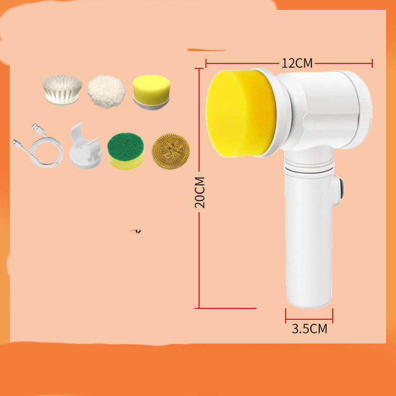 Kitchen Supplies Multifunctional Brush Electric Scrubber Rechargeable Dishwashing Brush