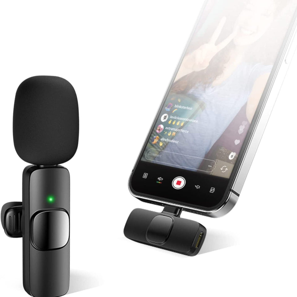 Wireless Lavalier Lapel Microphone For IPhone IPad Professional Wireless Clip Mic -