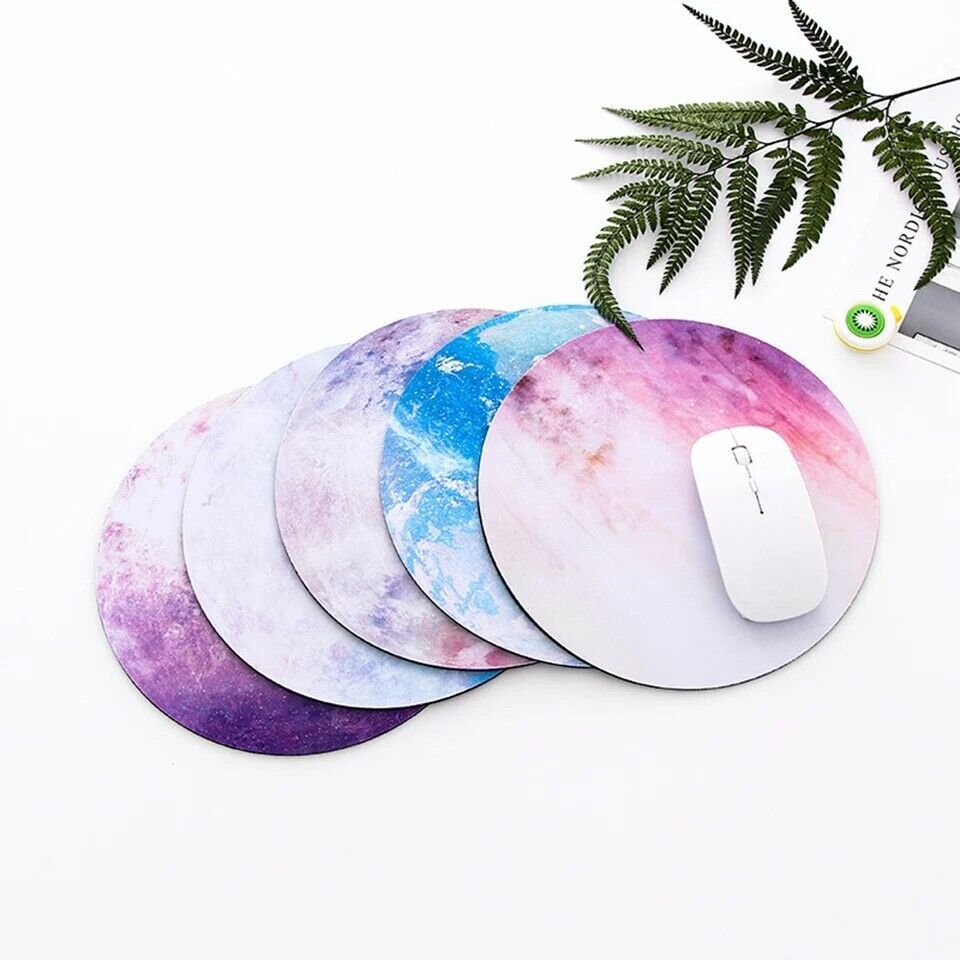 Space Round Mouse Pad PC Gaming Non Slip Mice Mat