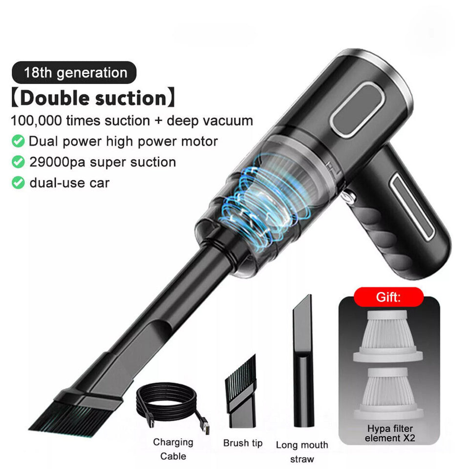 Cordless Hand-Held Vacuum Cleaner Mini Portable Car Auto Home Wireless Handheld Vacuum Cordless.