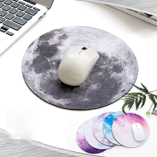Space Round Mouse Pad PC Gaming Non Slip Mice Mat