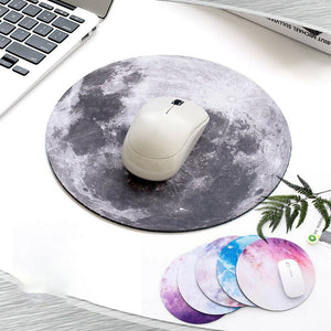 Space Round Mouse Pad PC Gaming Non Slip Mice Mat