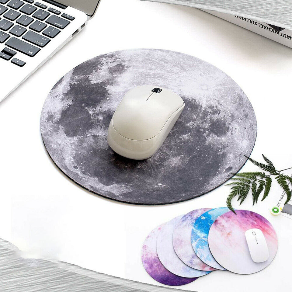 Space Round Mouse Pad PC Gaming Non Slip Mice Mat