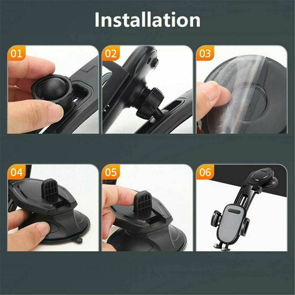 360 Rotatable Phone Mount Holder Car Dashboard Gravity Adjustable GPS Stand Rotating Car Phone Holder