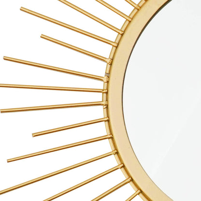 3-Pack Gold Sunburst Metal Wall Mirrors for Living Room Entryway Decor