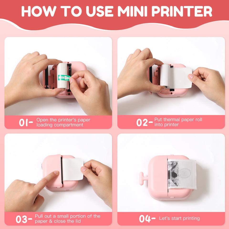 Thermal Mini Printer, X2 Inkless Sticker Maker