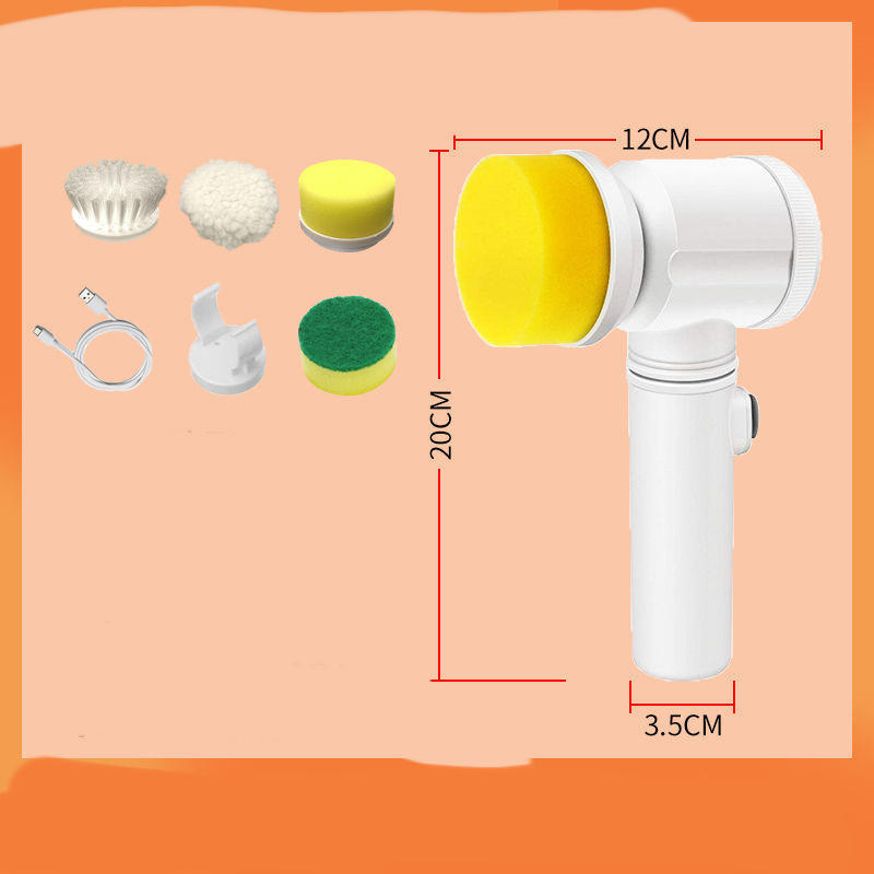 Kitchen Supplies Multifunctional Brush Electric Scrubber Rechargeable Dishwashing Brush