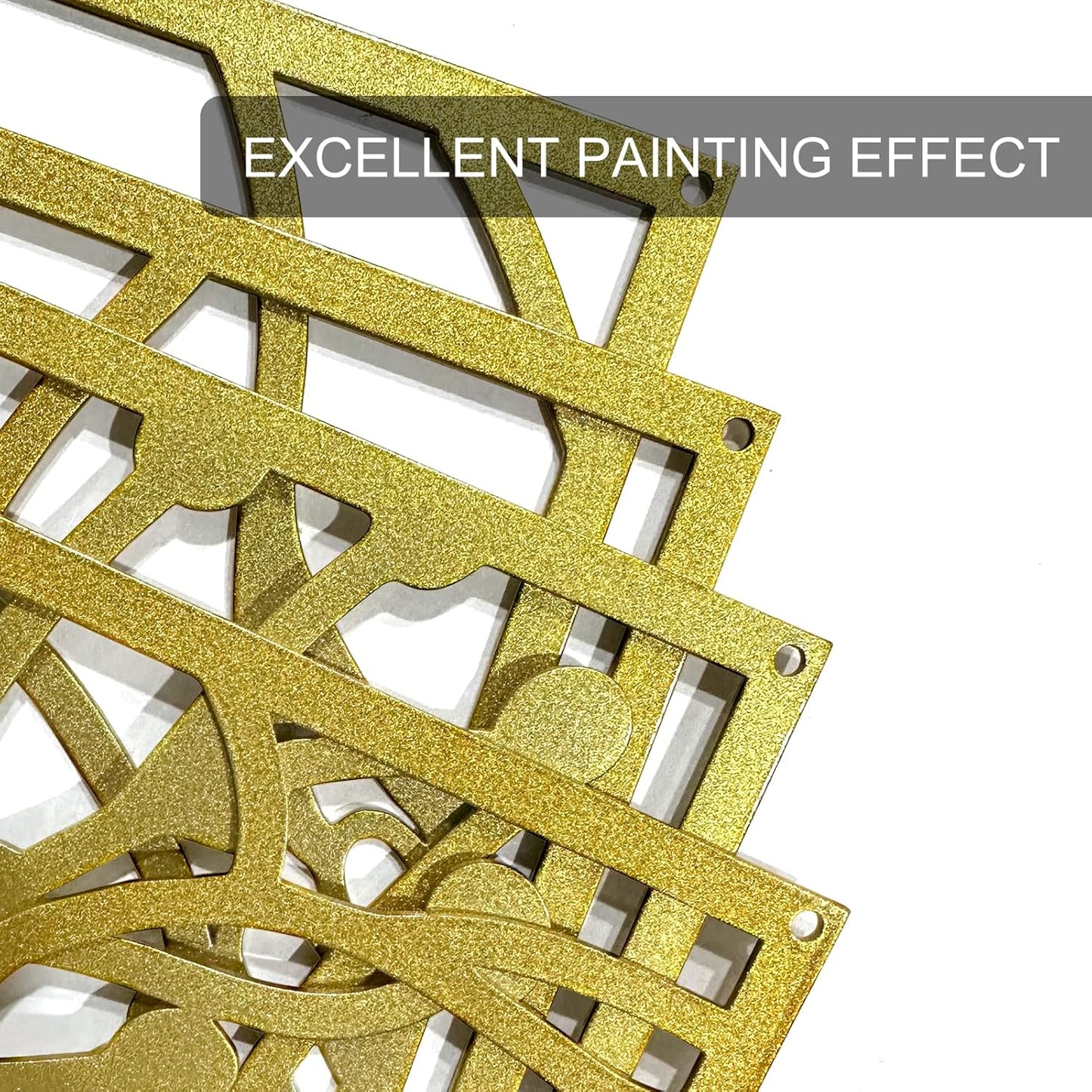 Glamativity 4-Pack Gold Minimalist Metal Line Art: Elegant Woman Body Wall Decor