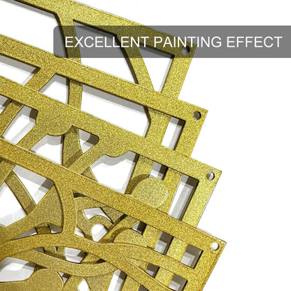 Glamativity 4-Pack Gold Minimalist Metal Line Art: Elegant Woman Body Wall Decor