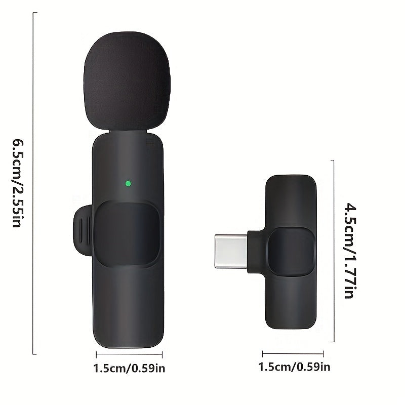 Wireless Lavalier Lapel Microphone For IPhone IPad Professional Wireless Clip Mic -