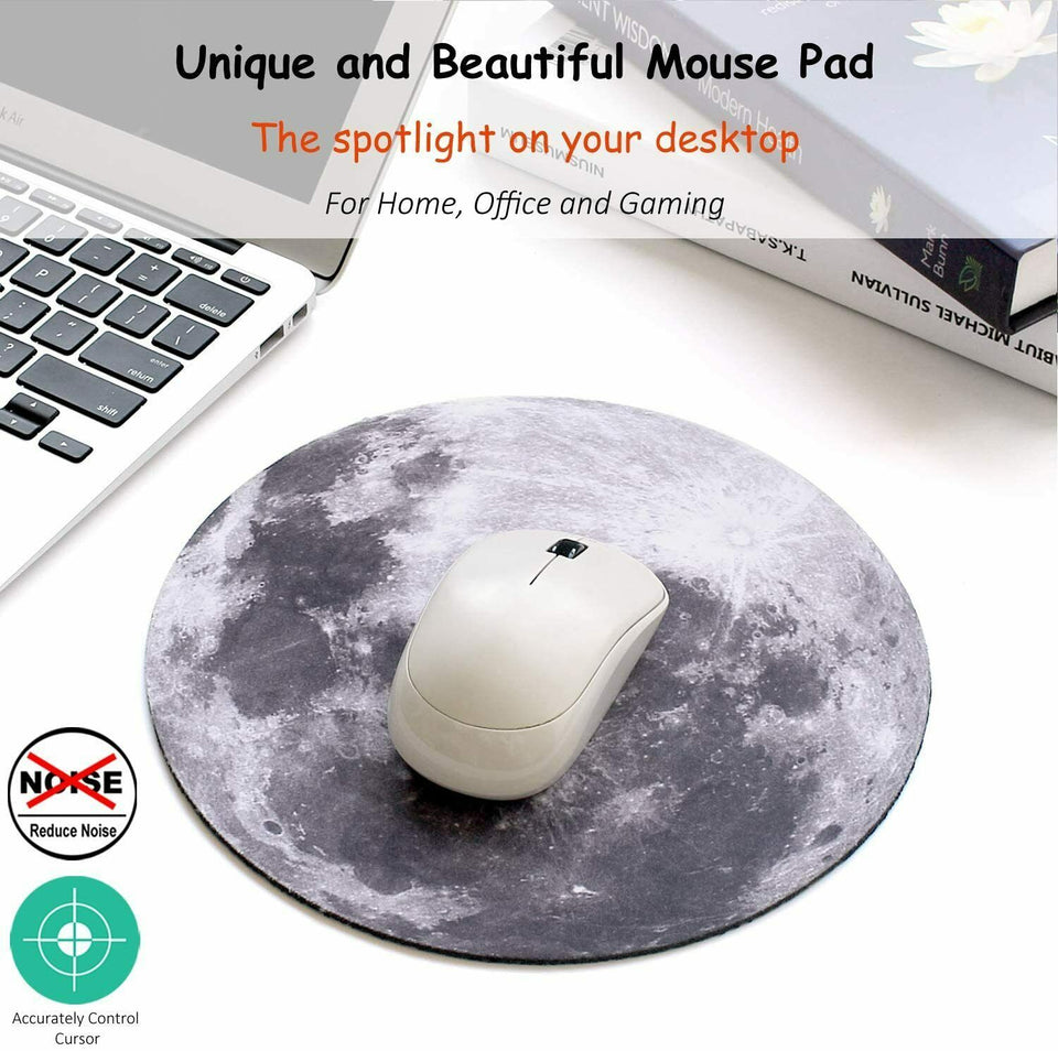 Space Round Mouse Pad PC Gaming Non Slip Mice Mat