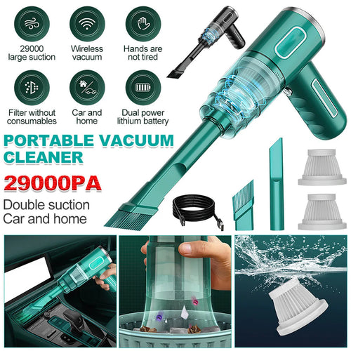 Cordless Hand-Held Vacuum Cleaner Mini Portable Car Auto Home Wireless Handheld Vacuum Cordless.