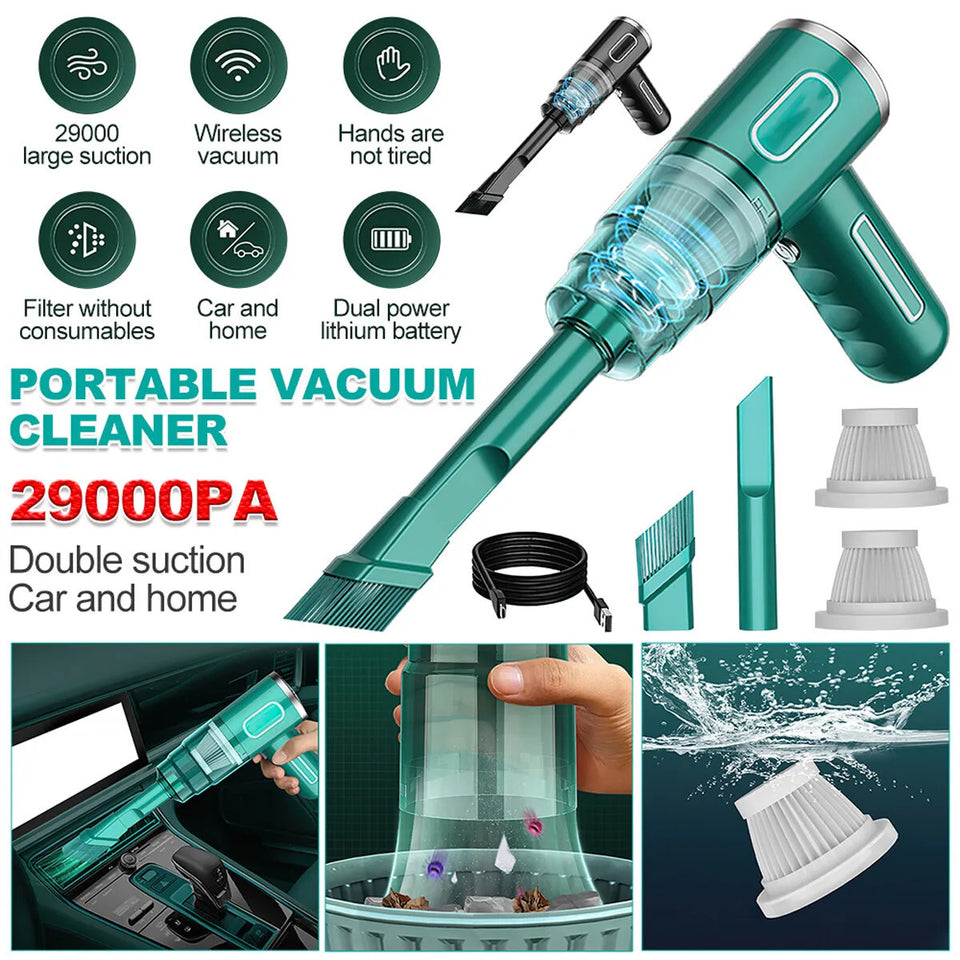 Cordless Hand-Held Vacuum Cleaner Mini Portable Car Auto Home Wireless Handheld Vacuum Cordless.