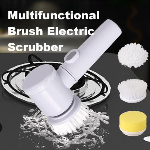 Kitchen Supplies Multifunctional Brush Electric Scrubber Rechargeable Dishwashing Brush