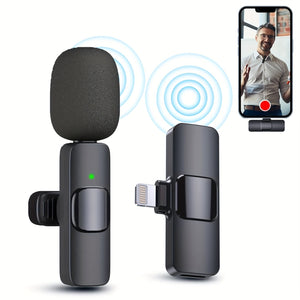 Wireless Lavalier Lapel Microphone For IPhone IPad Professional Wireless Clip Mic -