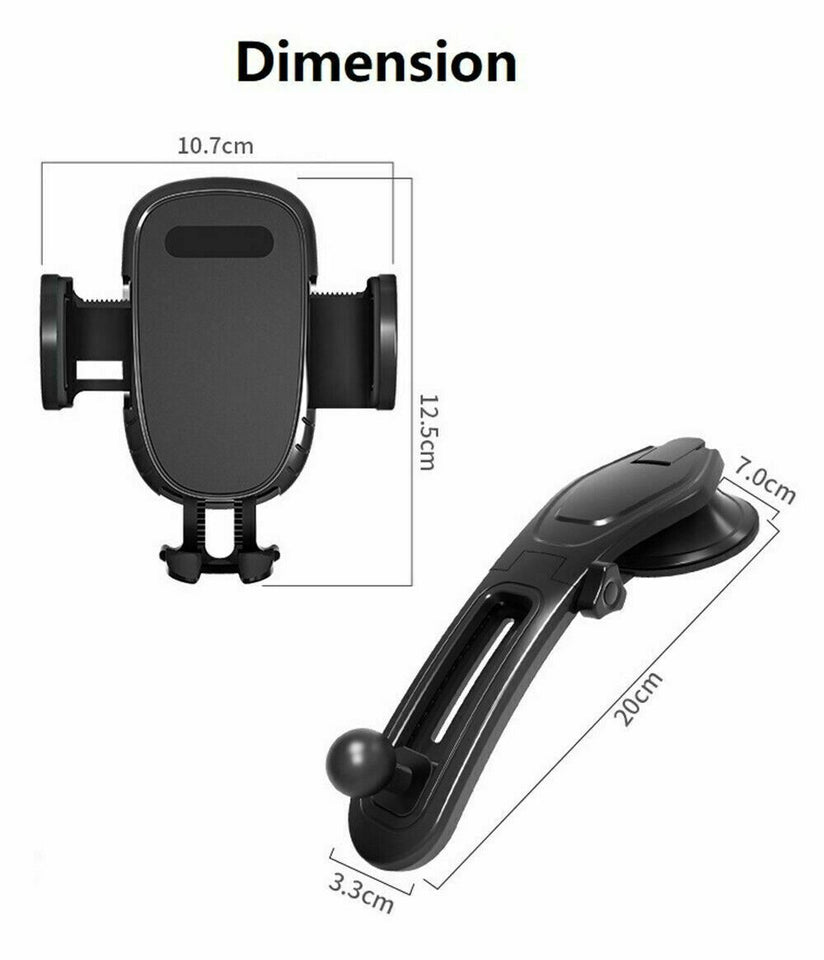 360 Rotatable Phone Mount Holder Car Dashboard Gravity Adjustable GPS Stand Rotating Car Phone Holder
