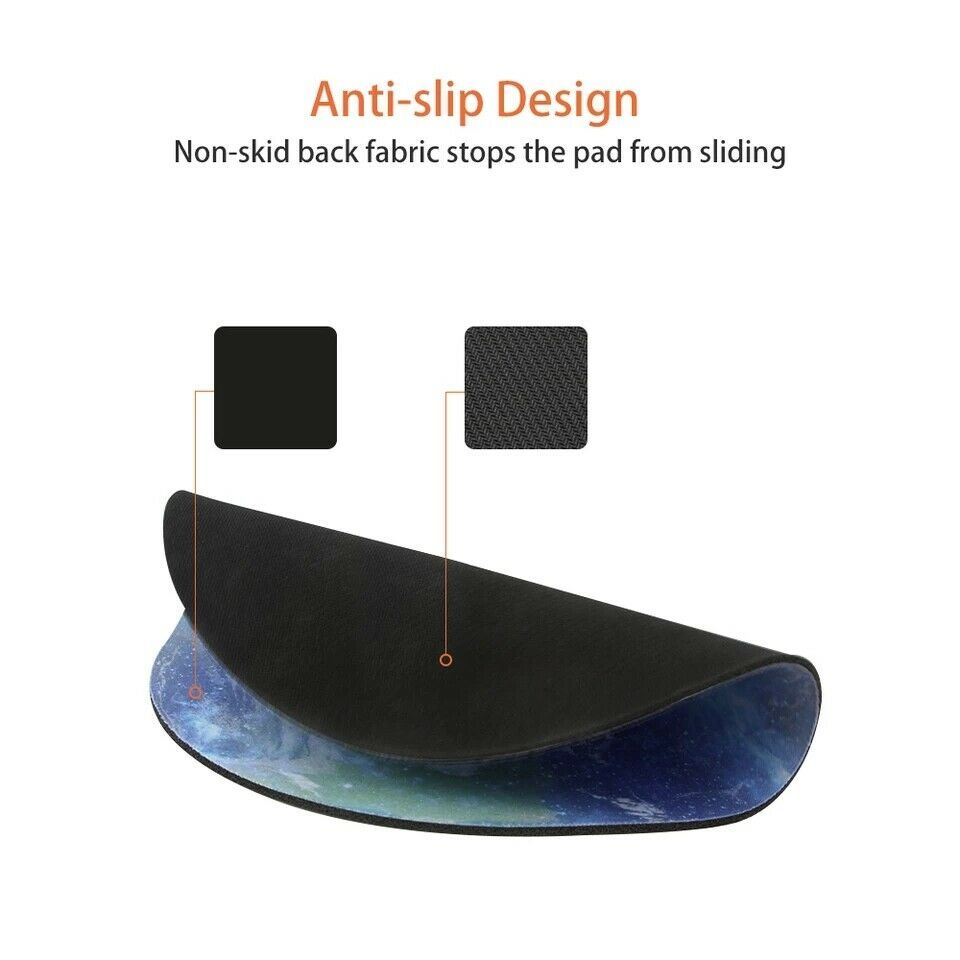 Space Round Mouse Pad PC Gaming Non Slip Mice Mat