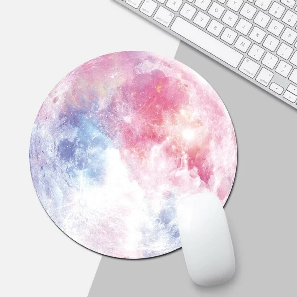 Space Round Mouse Pad PC Gaming Non Slip Mice Mat