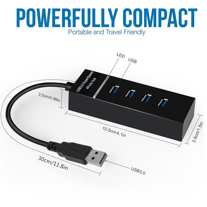4 In 1 2.0 3.0 USB HUB Splitter High Speed Multi Splitter USB Adapter
