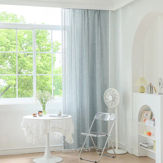 Faux Cotton Linen Semi-Blackout Curtains